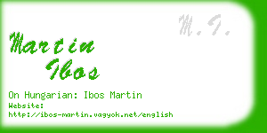 martin ibos business card